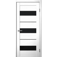 Дверь межкомнатная Сибирь Профиль Ла Стелла 200 Макиато, стекло черное